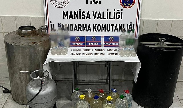 Manisa'da jandarmadan sahte içki operasyonu
