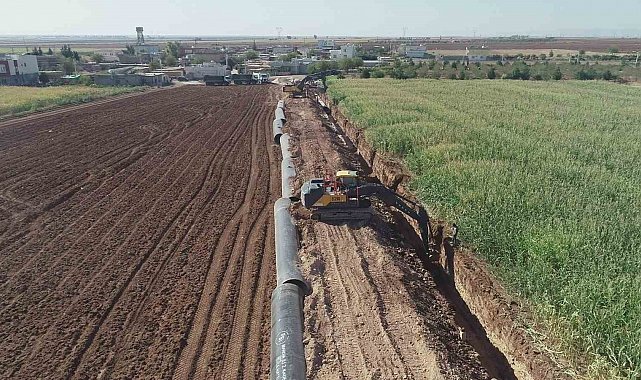 Mardin'de 2. kademe içme suyu isale hattında çalışmalar devam ediyor