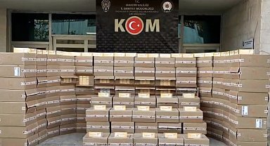 Mardin'de 78 bin paket kaçak sigara ele geçirildi