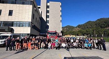 Marmaris Devlet Hastanesi'nde gerçeğini aratmayan tatbikat