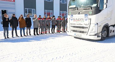 Melikgazi'nin yardım tırı dualarla Gazze'ye uğurlandı