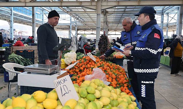 Menteşe Belediye Zabıtasından etiket denetimi