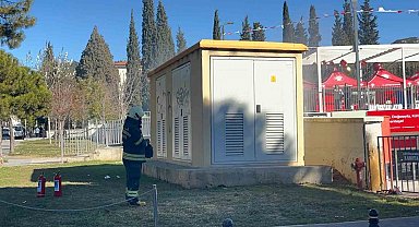 Menteşe'de elektrik trafosunda yangın paniği