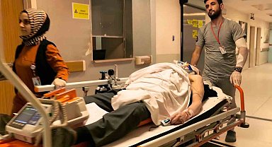 Merdiven boşluğuna düşen yaşlı adam ağır yaralandı