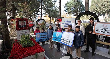 Merinos Onursal Başkanı Merhum Mehmet Erdemoğlu mezarı başında anıldı