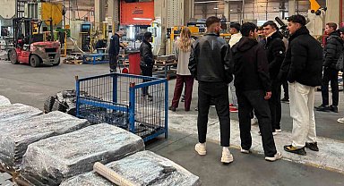 Meslek lisesi öğrencileri üretim süreçlerini yerinde öğreniyor