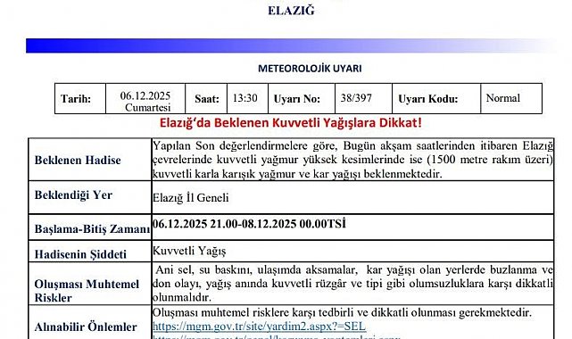 Meteorolojiden 5 il için kuvvetli yağış uyarısı