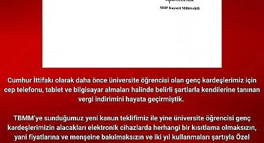 MHP'li Özdemir'den üniversiteliler için kanun teklifi