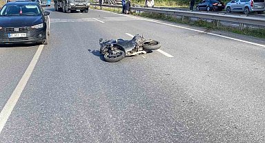 Motosiklet kazasında 16 yaşındaki genç ağır yaralandı