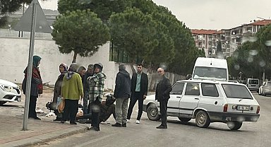 Motosiklet ve otomobilin karıştığı kazada 1 kişi yaralandı
