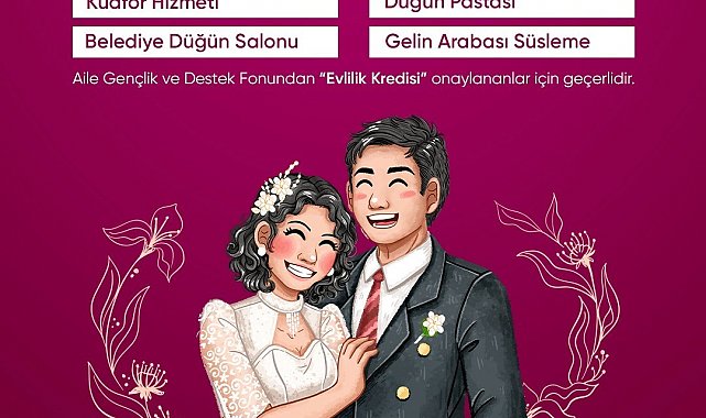 Niğde Belediyesi'nden genç çiftlere "mutluluk paketi" desteği