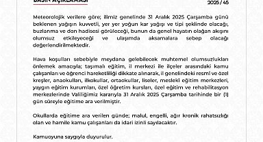 Niğde'de eğitme bir gün ara verildi