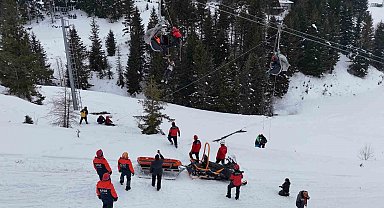 Ordu'daki kayak merkezinde gerçeğini aratmayan kurtarma tatbikatı