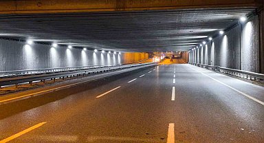 Osmangazi Köprüsü Tüneli'nin aydınlatma sistemi yenilendi