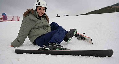 Palandöken'de kayak keyfi başladı