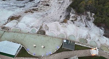 "Bolu'nun Pamukkalesi"nde kış sessizliği