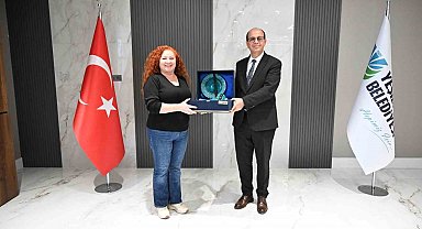 "Gençlik ve Ailem" konulu kısa film yarışması konukları, Başkan Geçit ile bir araya geldi