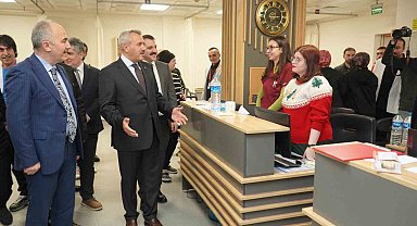 Rize protokolünden yeni yıla çalışarak girenlere ziyaret