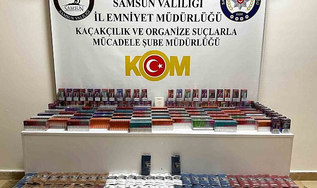 Samsun'da kaçak tütün ve elektronik sigara ürünleri ele geçirildi