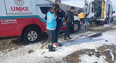 Şanlıurfa'da karlı yollarda doğum seferberliği