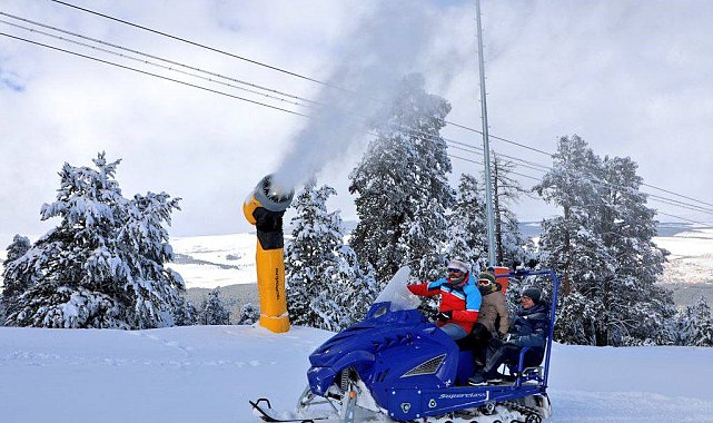 Sarıkamış'ta suni karlama sistemleri test ediliyor