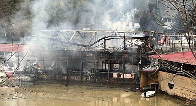 Sera Gölü'ndeki turistik işletmede yangın