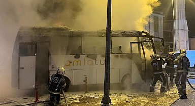 Servis şoförünün dikkati faciayı önledi, işçiler saniyelerle yanmaktan kurtuldu