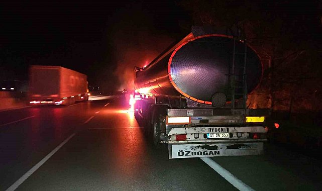 Seyir halindeki tankerde yangın çıktı alevler ormana sıçradı