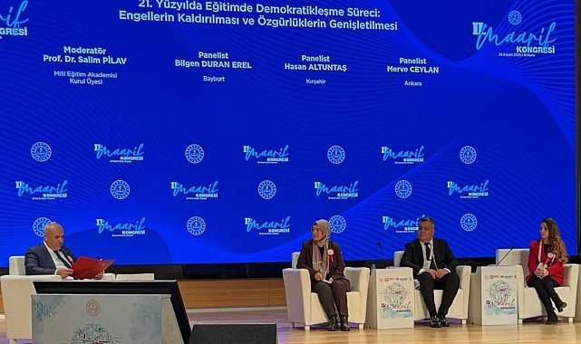 Sınıf öğretmeni Erel II. Maarif Kongresi'nde sunum yaptı