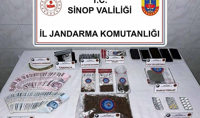 Sinop'ta jandarmadan uyuşturucu tacirlerine darbe