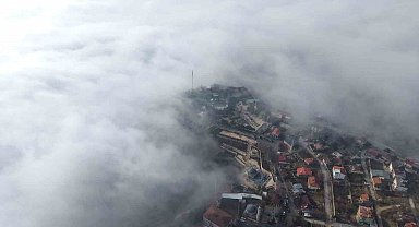 Sis perdesi altındaki Elazığ drone ile görüntülendi