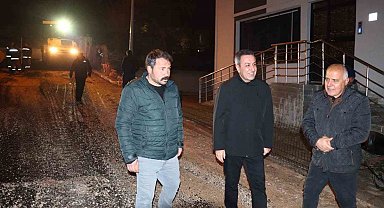 Sungurlu'da sıcak asfalt mesaisi gece-gündüz devam ediyor