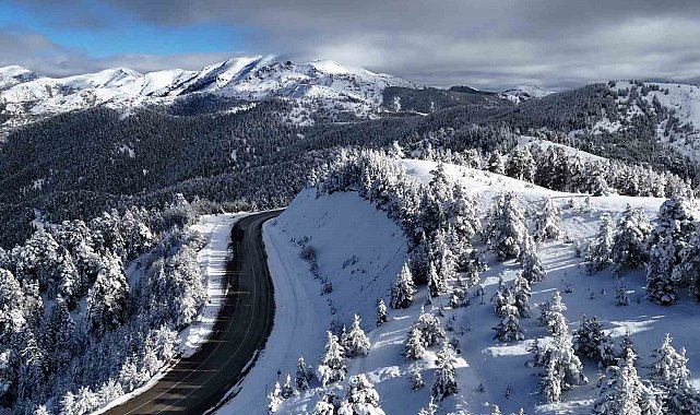 Sürücülerin korkulu rüyası Tersun Dağı'nda kartpostallık görüntüler