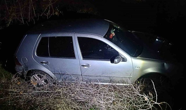 Susurluk'ta otomobil şarampole uçtu: 1 yaralı