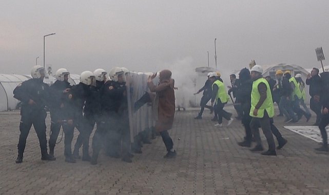 Taşlı sopalı toplumsal olaylara karşı gerçeğini aratmayan müdahale tatbikatı