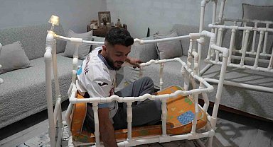 Tesisatçıdan borudan beşik: İçine girip test etti, viral oldu