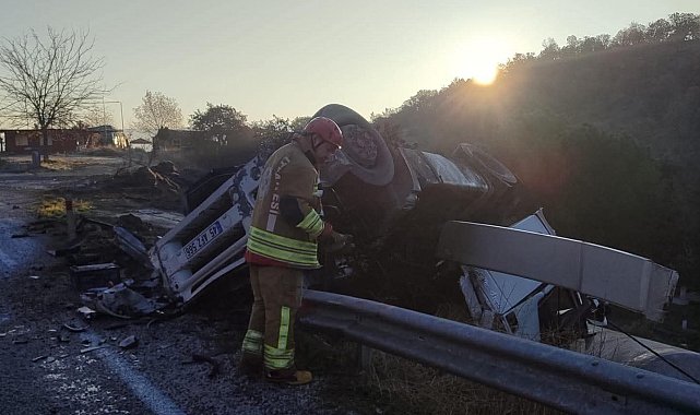 Tır kontrolden çıktı: 1 yaralı