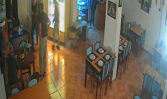 Trabzon'da restorandaki silahlı saldırının görüntüleri ortaya çıktı