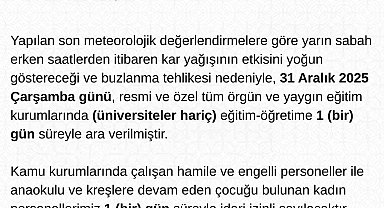 Tunceli'de eğitime 1 gün ara verildi