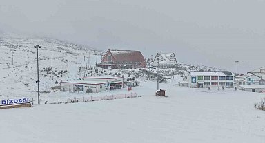 Türkiye'nin en ekonomik kayak tesisi beyaza büründü