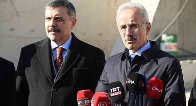 Ulaştırma ve Altyapı Bakanı Uraloğlu: "2026 yılının ilk yarısı içerisinde tüneli hizmete açmış olacağız"