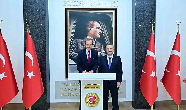 Vali Aksoy, Belçika'nın Ankara Büyükelçisini makamında ağırladı