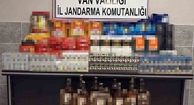 Van'da kaçak sigara, alkol ve gıda ürünü ele geçirildi