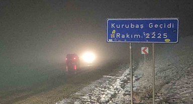 Van'da Kurubaş Geçidi'nde yoğun kar yağışı ve sis etkili oldu
