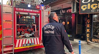Vatandaşların dikkati iş yerini yanmaktan kurtardı