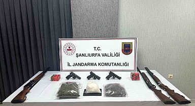 Viranşehir'de uyuşturucu ve silah ele geçirildi