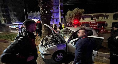 Yağışın neden olduğu kaza ucuz atlatıldı