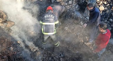 Yangında evi küle dönen yaşlı kadının cenazesine ulaşıldı