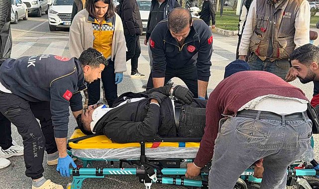 Yayaya çarpmamak için motosikleti devirdi: 1 yaralı