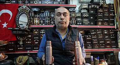 Yeni model bakır su mataraları büyük rağbet görüyor